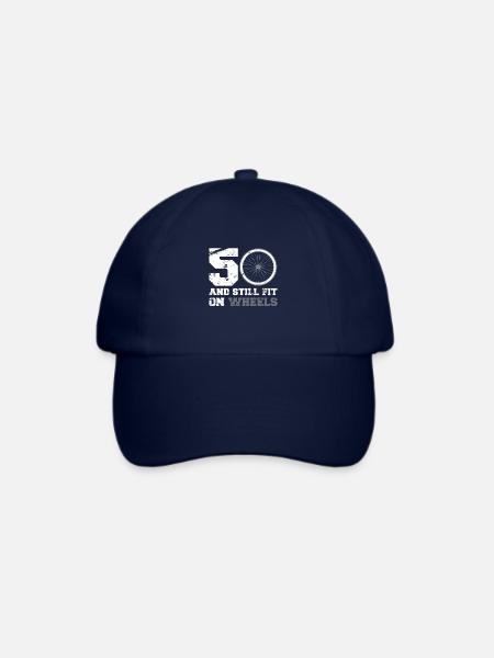 50er 50. Geburtstag Radsport Radfahrer Geschenk - Baseballkappe - Blau/Blau