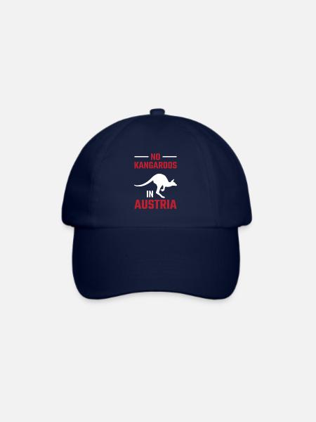 No kangaroos in Austria - Baseballkappe - Blau/Blau