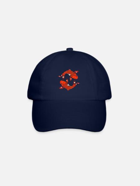 koi rot - Baseballkappe - Blau/Blau