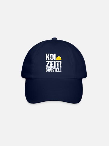 +Koi Zeit Baustelle Schwaben Schwabe Hausbau - Baseballkappe - Blau/Blau