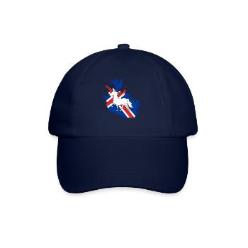 Islandpferd Tölt Island saga Isi Geschenk Isländer - Baseballkappe - Blau/Blau - Vorne