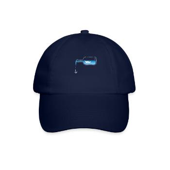 Flaschenpost Kapitän Anker Maritim Seefahrer Meer - Baseballkappe - Blau/Blau - Vorne