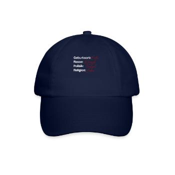 Geburtsort Erde Rasse Mensch - Baseballkappe - Blau/Blau - Vorne