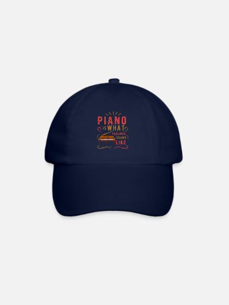Klavier Piano Musizieren Geschenk - Baseballkappe - Blau/Blau