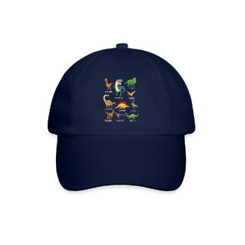 Dinosaurier-Arten Grafiken Dino T-Rex Jungen Dinos - Baseballkappe - Blau/Blau - Vorne
