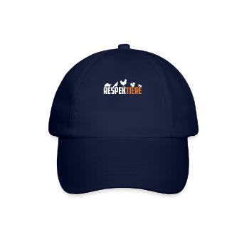 RESPEKTIERE Tierschutz Tierrechte - Baseballkappe - Blau/Blau - Vorne