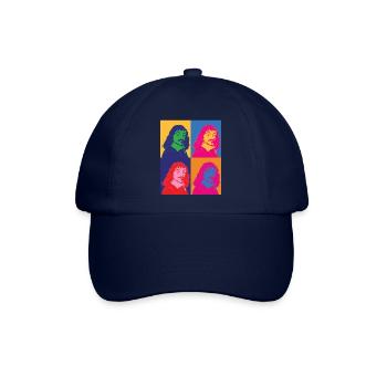 Pop-Art-Porträt-Philosoph Rene Descartes - Baseballkappe - Blau/Blau - Vorne