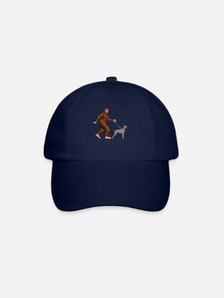 Lustiges Bigfoot Walking Weimaraner Hundehemd - Sasqu - Baseballkappe - Blau/Blau