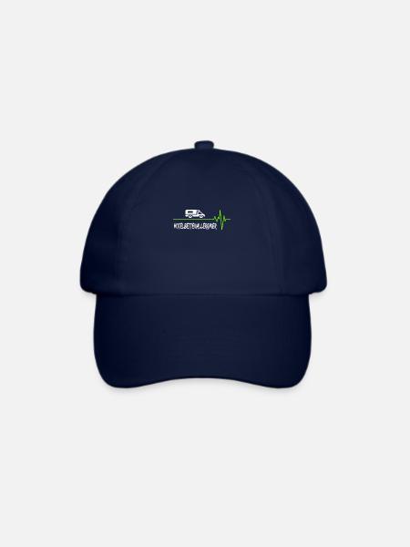 Campen Wohnmobil Herzschlag - Baseballkappe - Blau/Blau