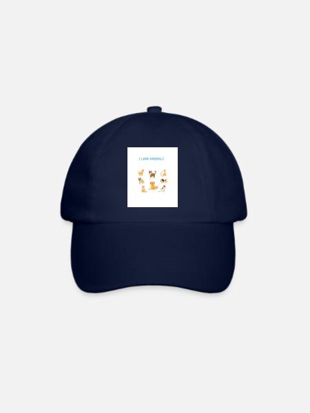 I love animals - Baseballkappe - Blau/Blau
