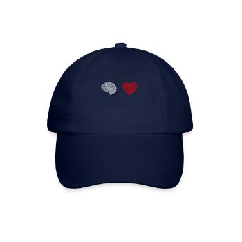 Herz vs Gehirn Geist Seele - Liebe Psychologie - - Baseballkappe - Blau/Blau - Vorne