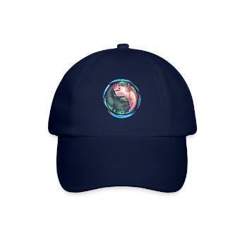 Axolotl Ying Yang - Baseballkappe - Blau/Blau - Vorne