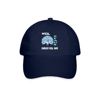 Pfau Pfaus Pfauen - Baseballkappe - Blau/Blau - Vorne