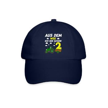Aus dem Weg ich bin schon 2 Traktor Dino - Baseballkappe - Blau/Blau - Vorne