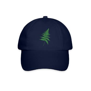 Grüner Farn Umriss - Baseballkappe - Blau/Blau - Vorne