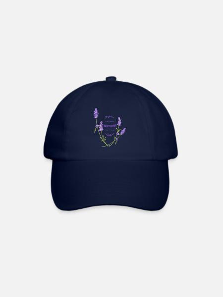 Lavendel Blumen Abbildung mit Inschrift - Baseballkappe - Blau/Blau