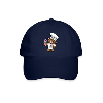 Teddy Eiscreme Konditor Süßigkeiten Eisdiele Kind - Baseballkappe - Blau/Blau - Vorne