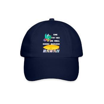 Hawaii Honolulu Hawaiian Geschenk - Baseballkappe - Blau/Blau - Vorne