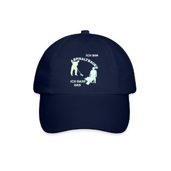 Ich bin Asphaltbauer, ich darf das! - Baseballkappe - Blau/Blau - Vorne