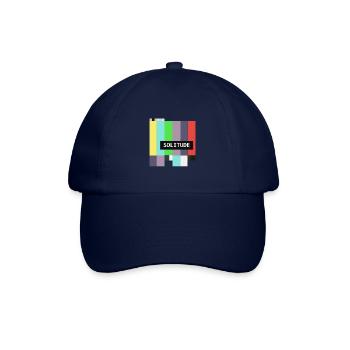 Solitude Vaporwave Retro Standby TV Glitch 90s Art - Baseballkappe - Blau/Blau - Vorne