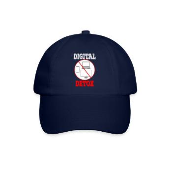 digital Detox Minimalismus Auszeit offline virtuel - Baseballkappe - Blau/Blau - Vorne