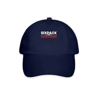 Sixpack im Speckmantel Sportmuffel Sportverweigern - Baseballkappe - Blau/Blau - Vorne