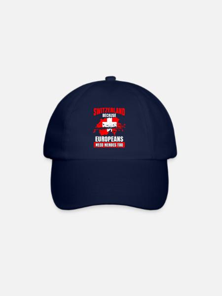 Schweiz - Baseballkappe - Blau/Blau