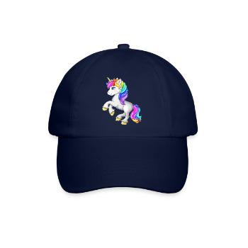 Einhorn Regenbogeneinhorn - süsses Einhorn - Baseballkappe - Blau/Blau - Vorne