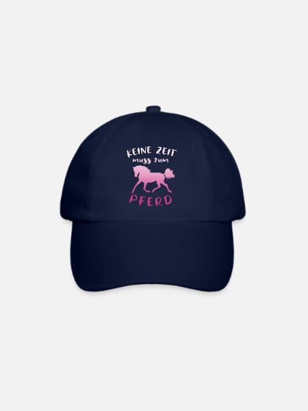 Keine Zeit Muss Zum Pferd Spruch Reiterin Geschenk - Baseballkappe - Blau/Blau
