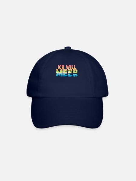 Ich will Meer - Baseballkappe - Blau/Blau
