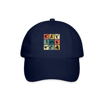 Vintage Breakdance Moves B-Boy Breakdancer - Baseballkappe - Blau/Blau - Vorne