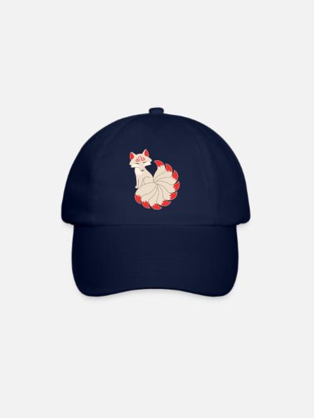 Kitsune Fuchs - Baseballkappe - Blau/Blau