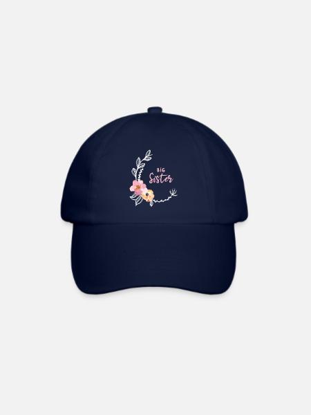 Blumenranke Große Schwester - Baseballkappe - Blau/Blau