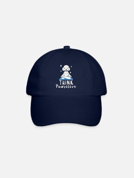 Denken Sie pawsitive Dog Yoga Meditation Pose - Baseballkappe - Blau/Blau