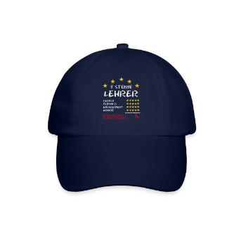 Lehrer Zeugnis Spruch 5 Sterne Lehrer - Baseballkappe - Blau/Blau - Vorne