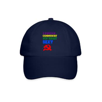 Lesbian communist non binary and sexy - Baseballkappe - Blau/Blau - Vorne