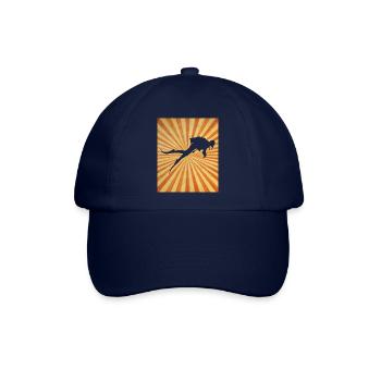 Tauchen Vintage Retro Ocean Scuba Diver Gif - Baseballkappe - Blau/Blau - Vorne