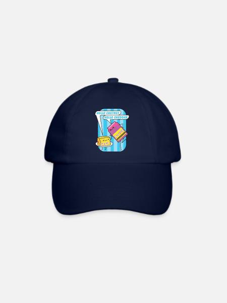Cheddar und Chutney kawaii. - Baseballkappe - Blau/Blau
