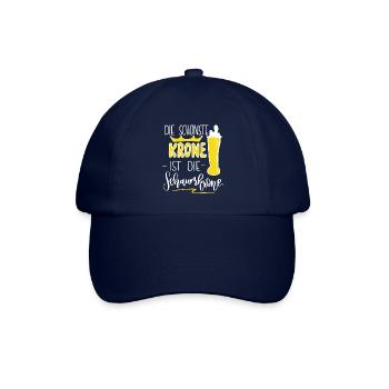 die schönste Krone ist die Schaumkrone - Bier - Baseballkappe - Blau/Blau - Vorne