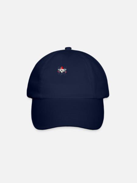 Lustige Fußball Rentier Santa Hat Weihnachtsfeiertag - Baseballkappe - Blau/Blau