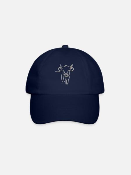 SILBERNE KUHSILHOUETTE, MINIMAL - Baseballkappe - Blau/Blau