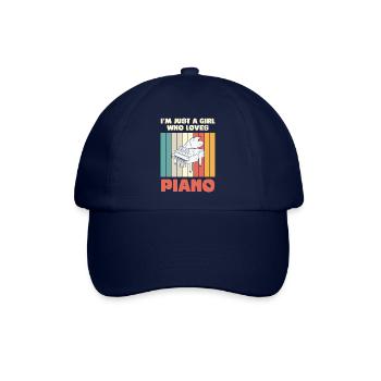 Musikalischer Schmetterling mit buntem Hintergrund - Baseballkappe - Blau/Blau - Vorne