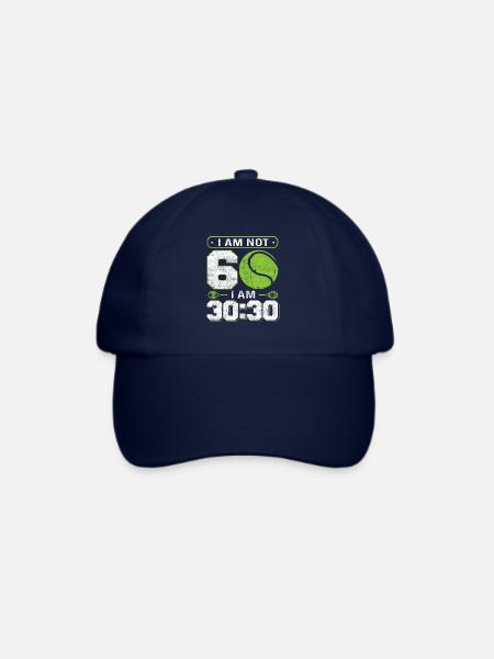 Lustiges Design für Tennisspieler 60. Geburtstag - Baseballkappe - Blau/Blau