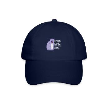 A part of me want to work Katze - Baseballkappe - Blau/Blau - Vorne