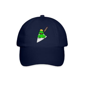 Handwerker Frosch Maurer Maurerkelle Baustelle Bau - Baseballkappe - Blau/Blau - Vorne