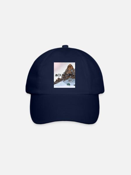Verschneiter Berg - Baseballkappe - Blau/Blau