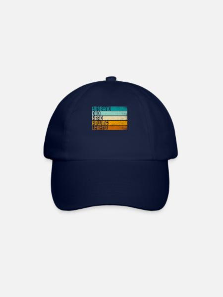 Retro Husband Dad Hero Rowing Legend - Baseballkappe - Blau/Blau