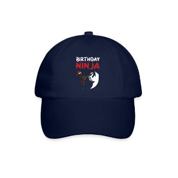 Geburtstagsparty 9 Jahre alter japanischer Ninja Geburtstag - Baseballkappe - Blau/Blau - Vorne