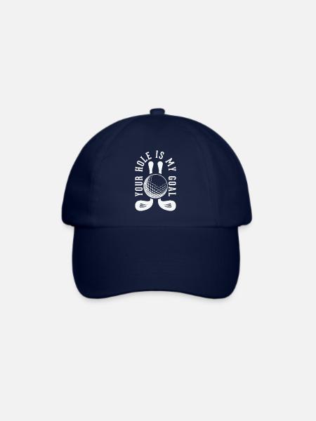 your hole is my goal - Baseballkappe - Blau/Blau