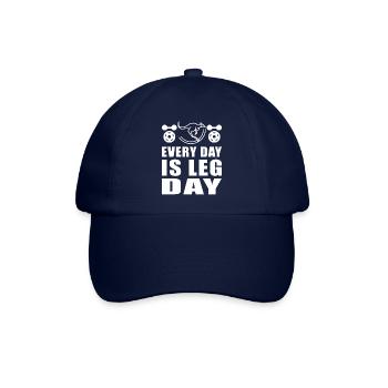 Every Day is Leg Day Kangaroo - Baseballkappe - Blau/Blau - Vorne